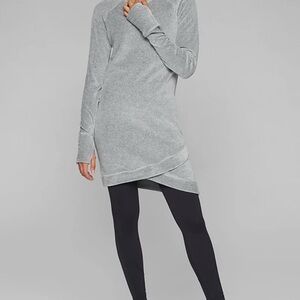 Athleta Criss Cross Velour Sweater dress